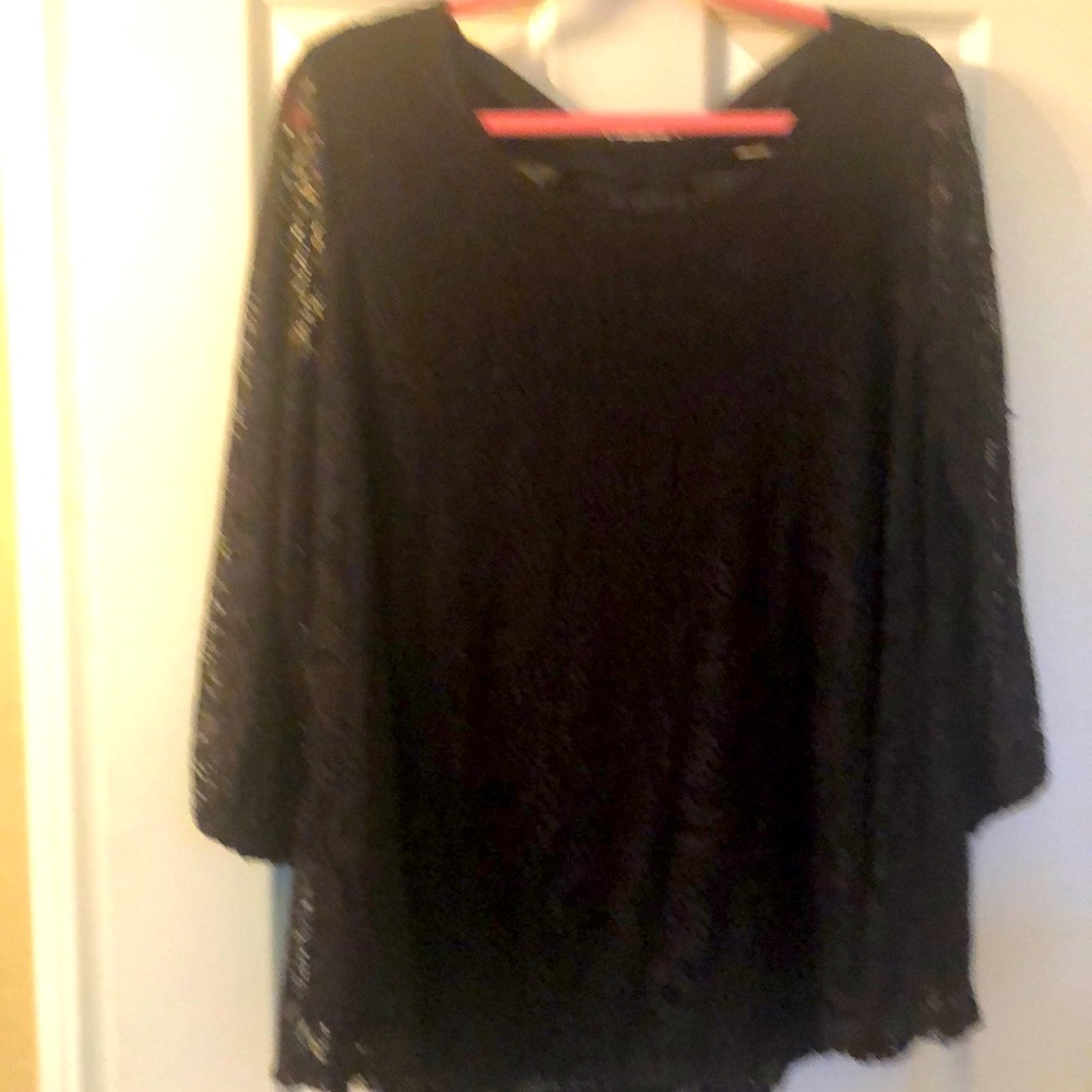 Roz and Ali Black Lace Blouse